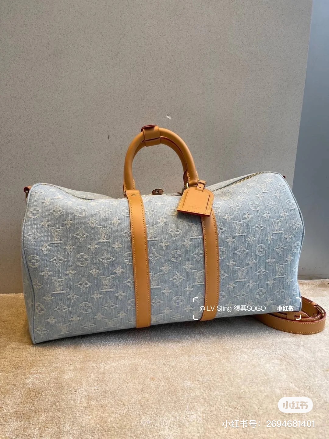 Louis Vuitton M25334 light blue denim transcoding chip version authentic picture