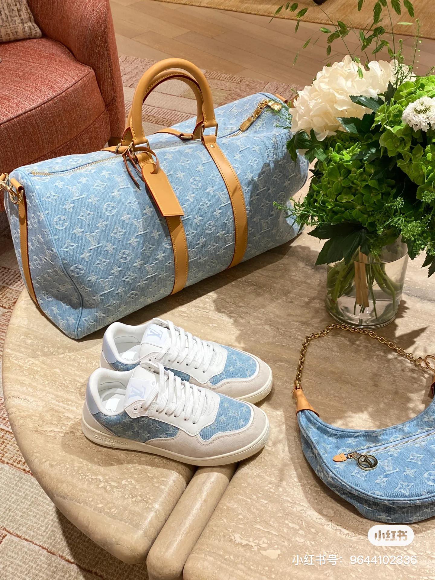 Louis Vuitton M25334 light blue denim transcoding chip version authentic picture