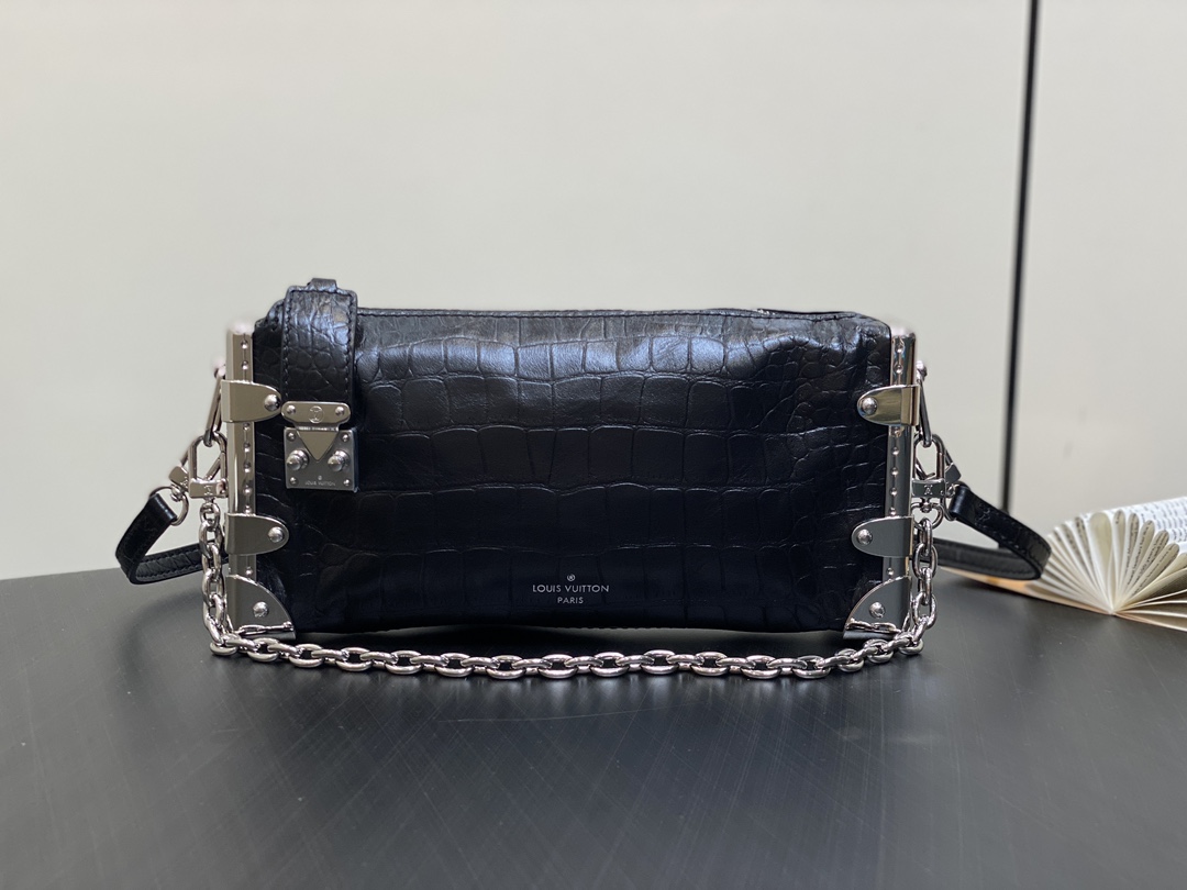 Louis Vuitton Bolsos de mano Réplica perfecta
 Negro Cuero de vaca Cadena M25445