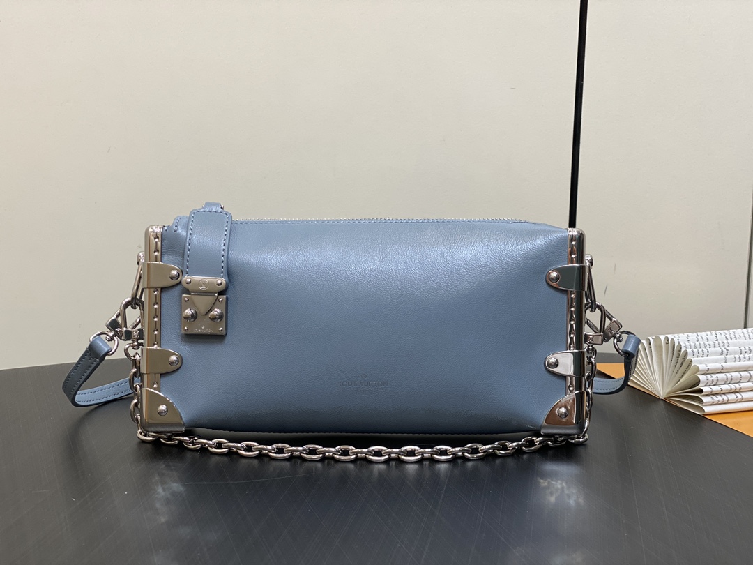 Réplica barata de lujo
 Louis Vuitton Bolsos de mano Mejor AAA+
 Azul Gris Cuero vaca Cadena M25445