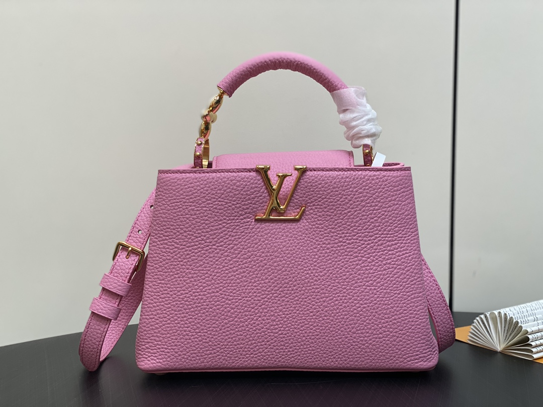 Louis Vuitton LV Capucines Bolsos de mano Rosa Taurillon M23943