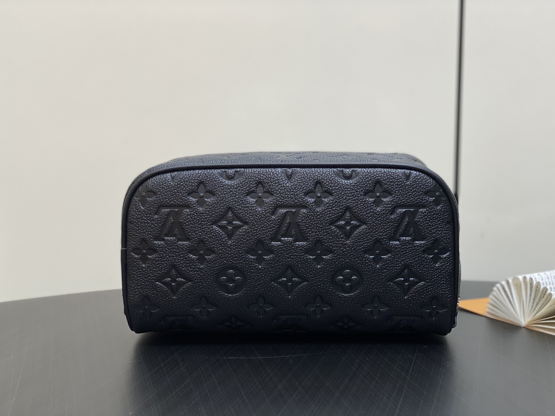 顶级原单M11750黑色全皮压花洗漱包手拿包系列TOILETRYBAG盥洗袋ToiletryBag2Co