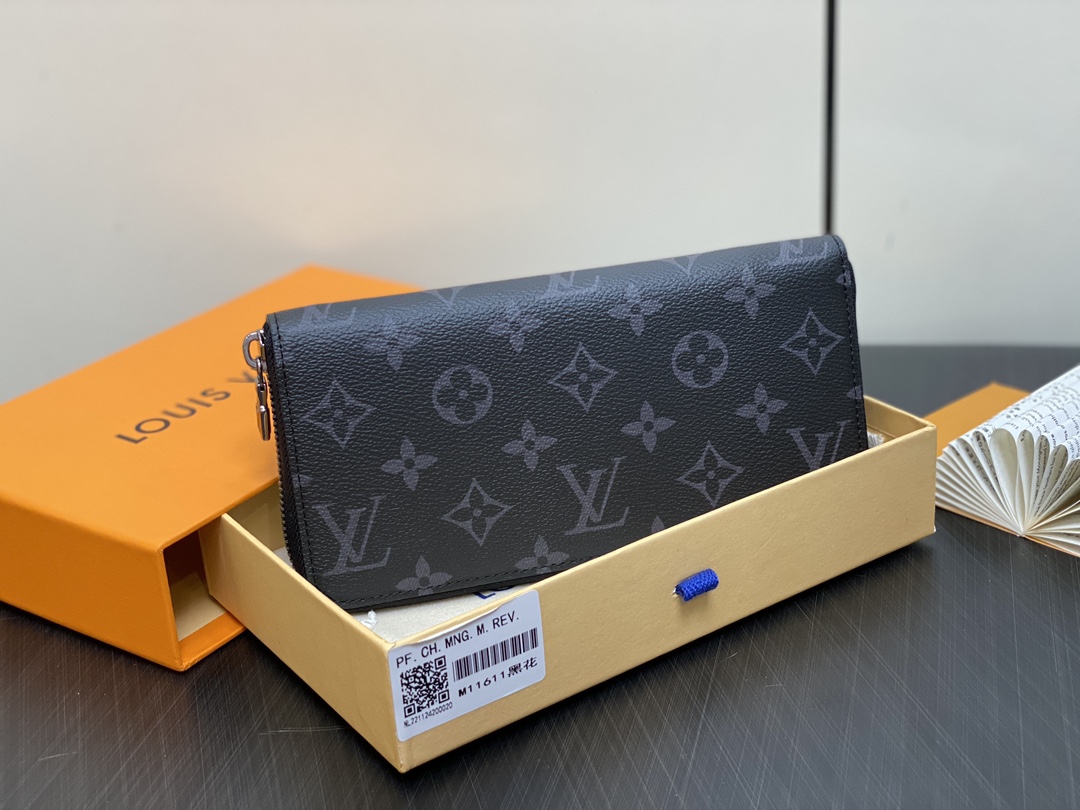 Louis Vuitton Zippy Horizontal Wallet Monogram Eclipse Canvas 4 i1722753428 6748 7