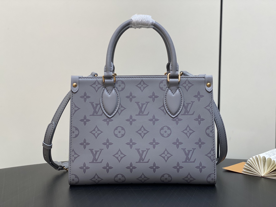 Louis Vuitton LV Onthego Borse Borsette Grigio Pelle bovina M45653