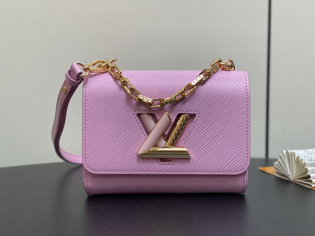 Louis Vuitton Sacs À Main Replice trouvé
 Couleur rose La couleur violette Serti de diamants Epi LV Twist chaîne M24864