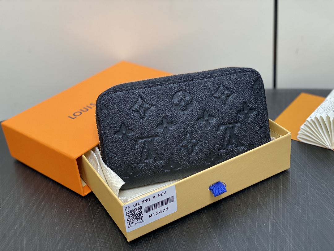 Louis Vuitton Black Monogram Empreinte Leather Margot Wallet 4 i1731399582 4407 6