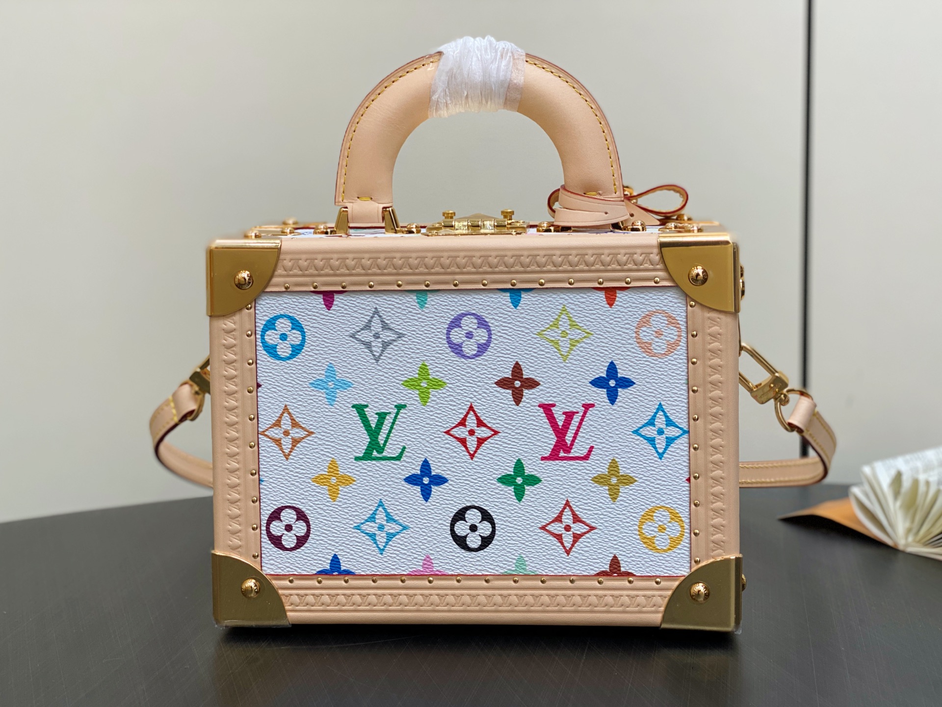 【顶级原单】M13125白彩 盒子包箱子 New LV x TM 小型手提箱 路易威登x村上隆系列每个产
