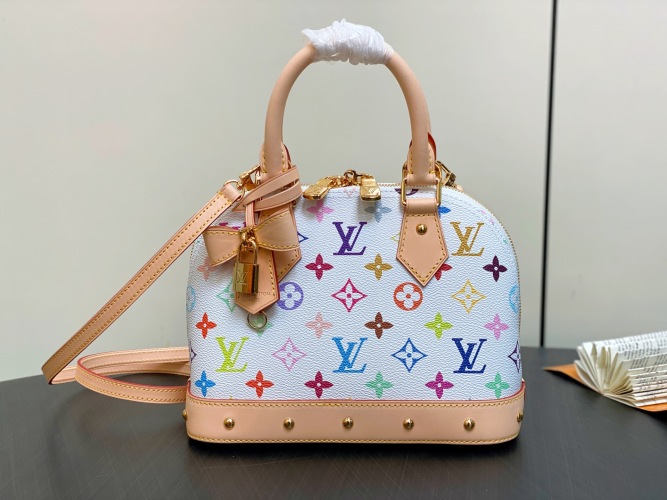 Louis Vuitton Alma BB Murakami Takashi Monogram Coated Canvas Handbag 1 Louis Vuitton Alma BB Murakami Takashi Monogram Coated Canvas Handbag