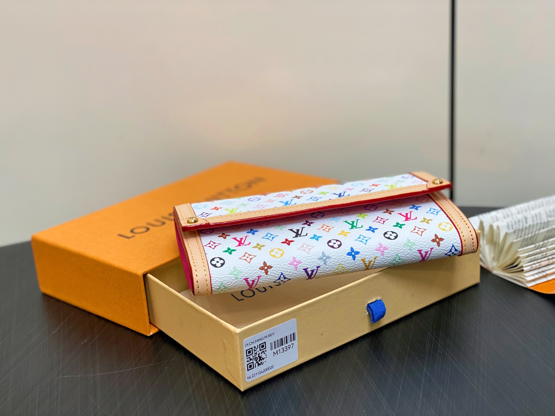 Louis Vuitton x TM Portfolio Sarah NM Wallet Monogram Multicolor White 5 i1740374250229 8460 0 3