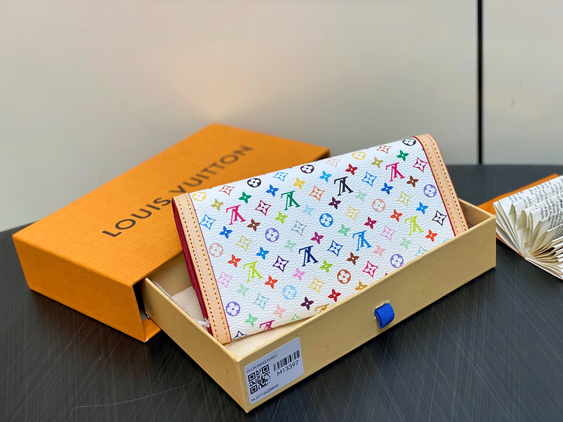 Louis Vuitton x TM Portfolio Sarah NM Wallet Monogram Multicolor White 4 i1740374250266 3624 0 2