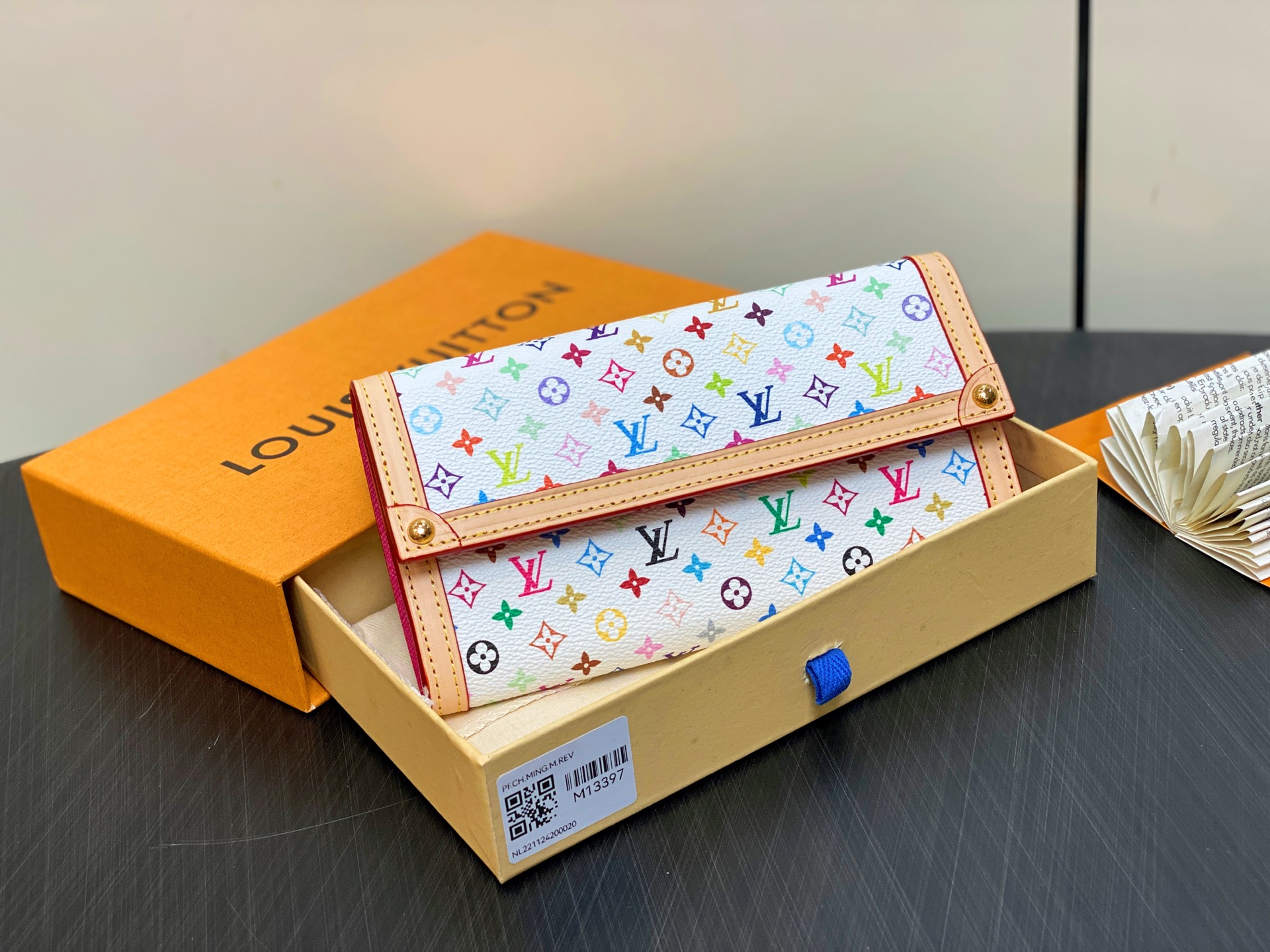 Louis Vuitton x TM Portfolio Sarah NM Wallet Monogram Multicolor White 2 i1740374251924 6780 0 0