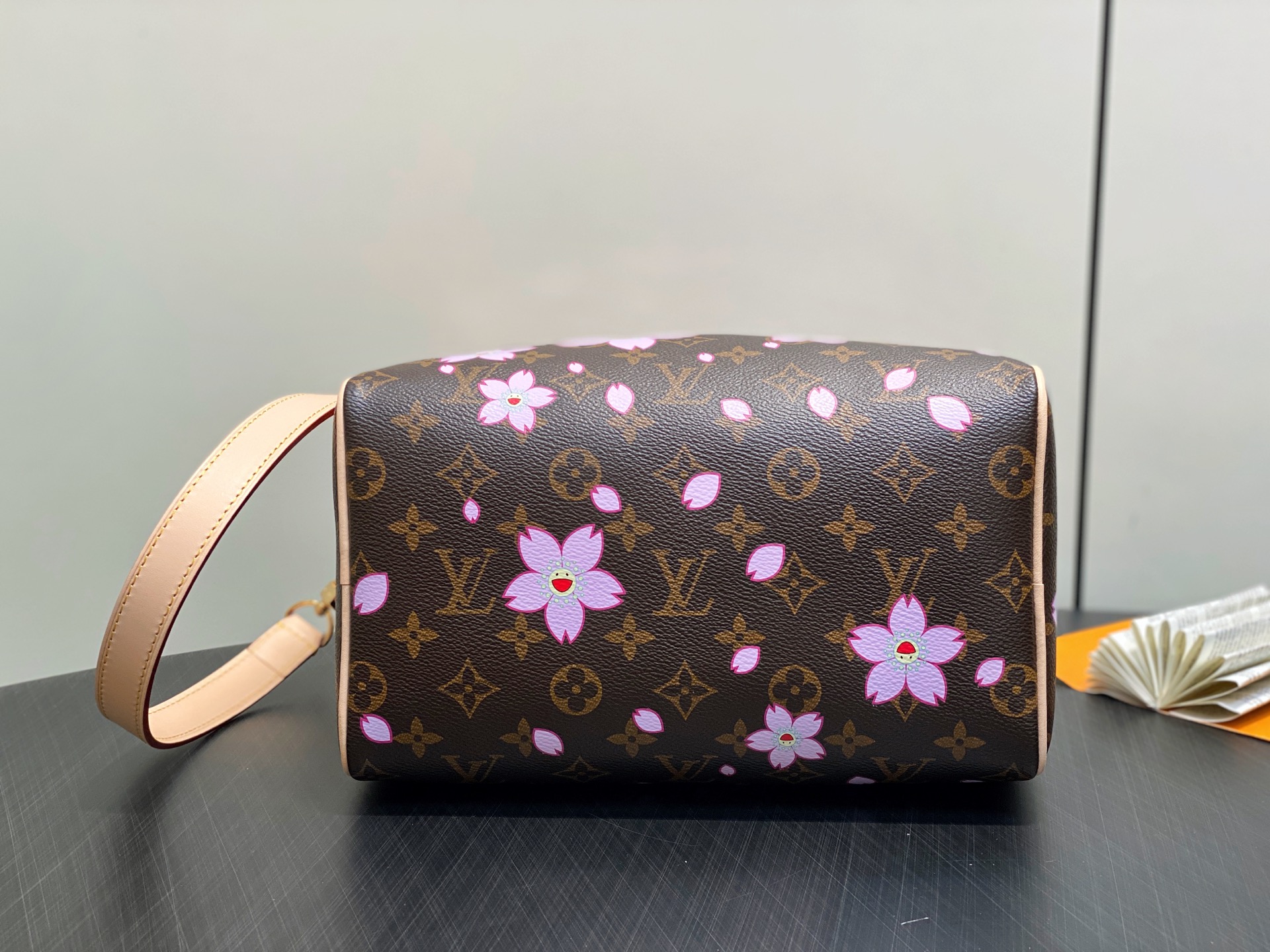 【顶级原单】M14174老花 樱花/村上隆 枕头包speedy LV x TM SPEEDY BANDO