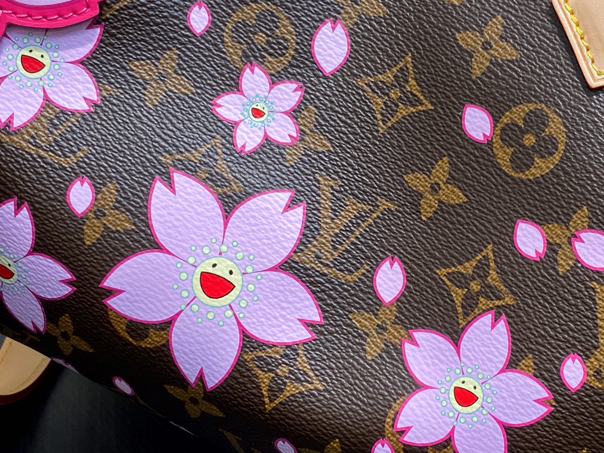 【顶级原单】M14174老花 樱花/村上隆 枕头包speedy LV x TM SPEEDY BANDO