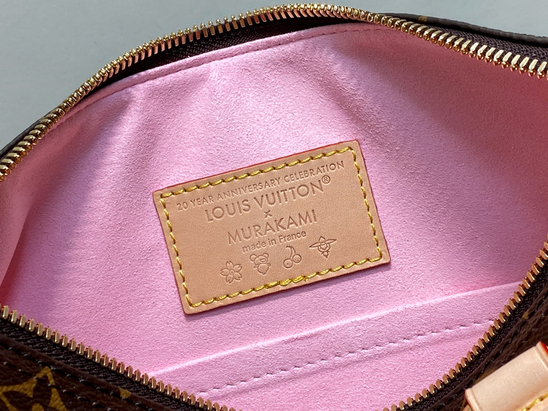 【顶级原单】M14174老花 樱花/村上隆 枕头包speedy LV x TM SPEEDY BANDO