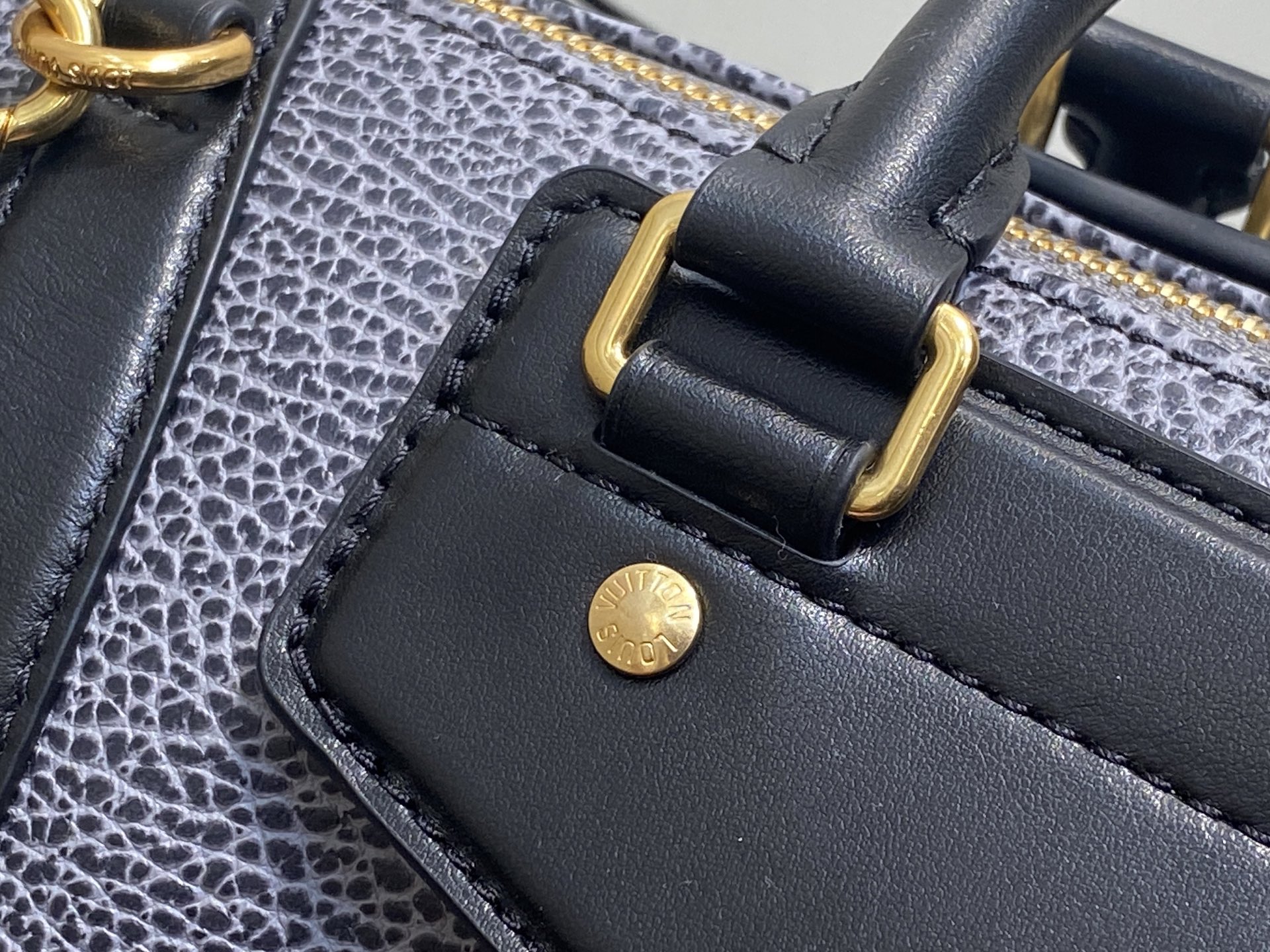 【顶级原单】M14702灰蓝色 全皮机车包 LV Biker中号手袋 机车包 M14702灰蓝色 M14