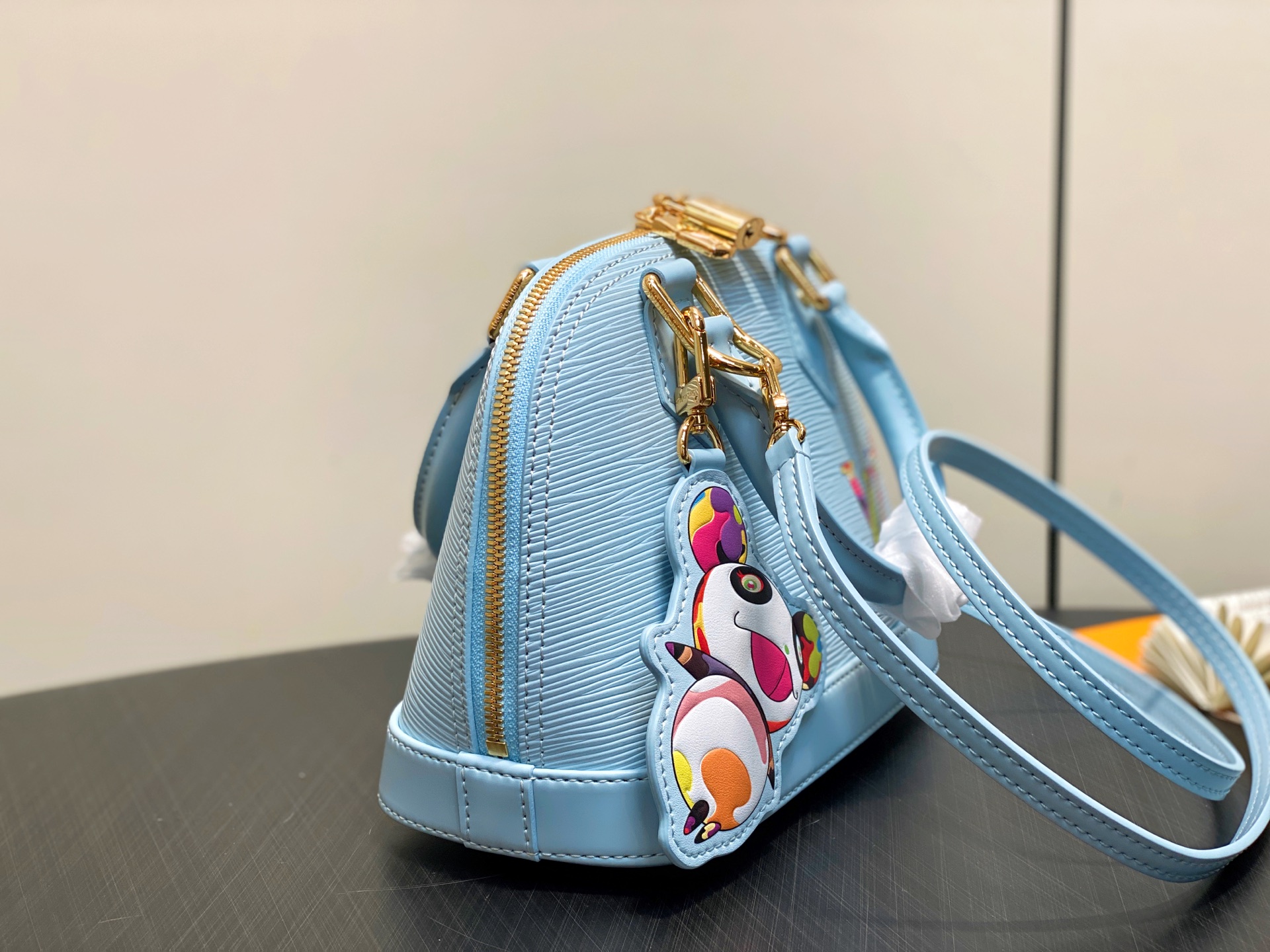 【顶级原单】M14197浅蓝色 水波纹贝壳包 当季新款 LV x TM ALMA BB 手袋 M1367