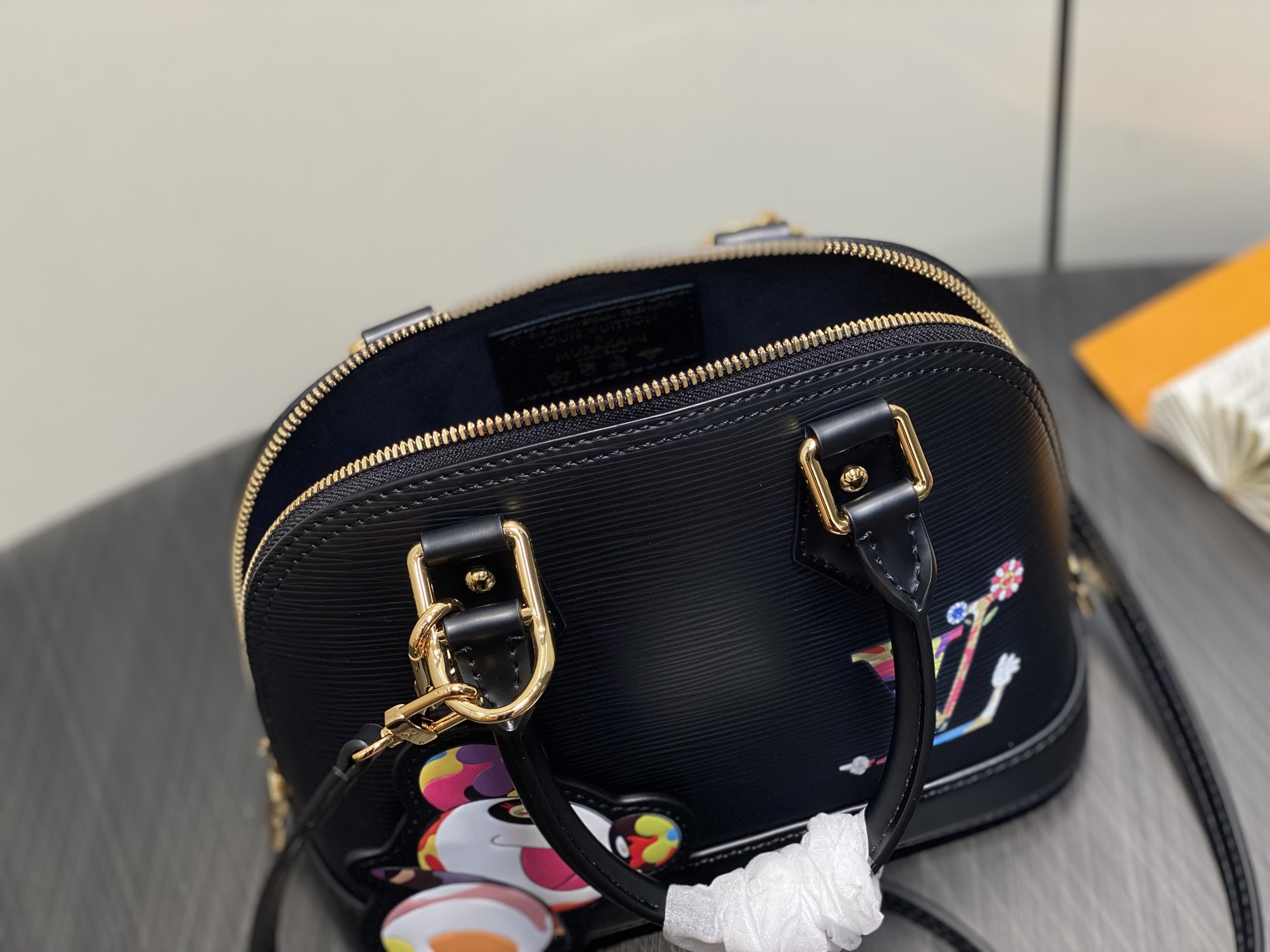 【顶级原单】M13670黑色 水波纹贝壳包 当季新款 LV x TM ALMA BB 手袋 M14197