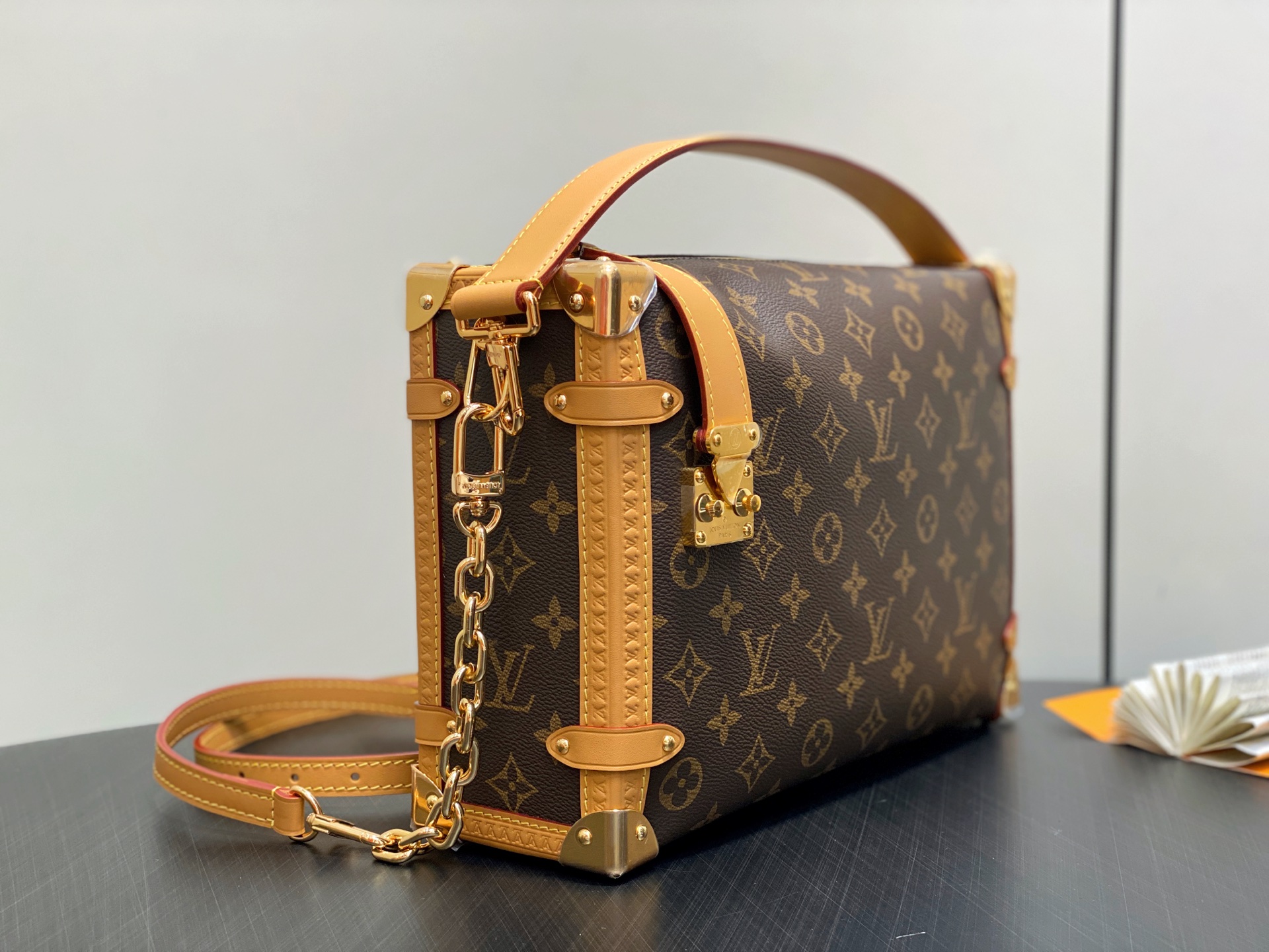 【顶级原单】M14513老花 软盒子链条包 SIDE TRUNK 大号手袋 本款 Side Trunk 