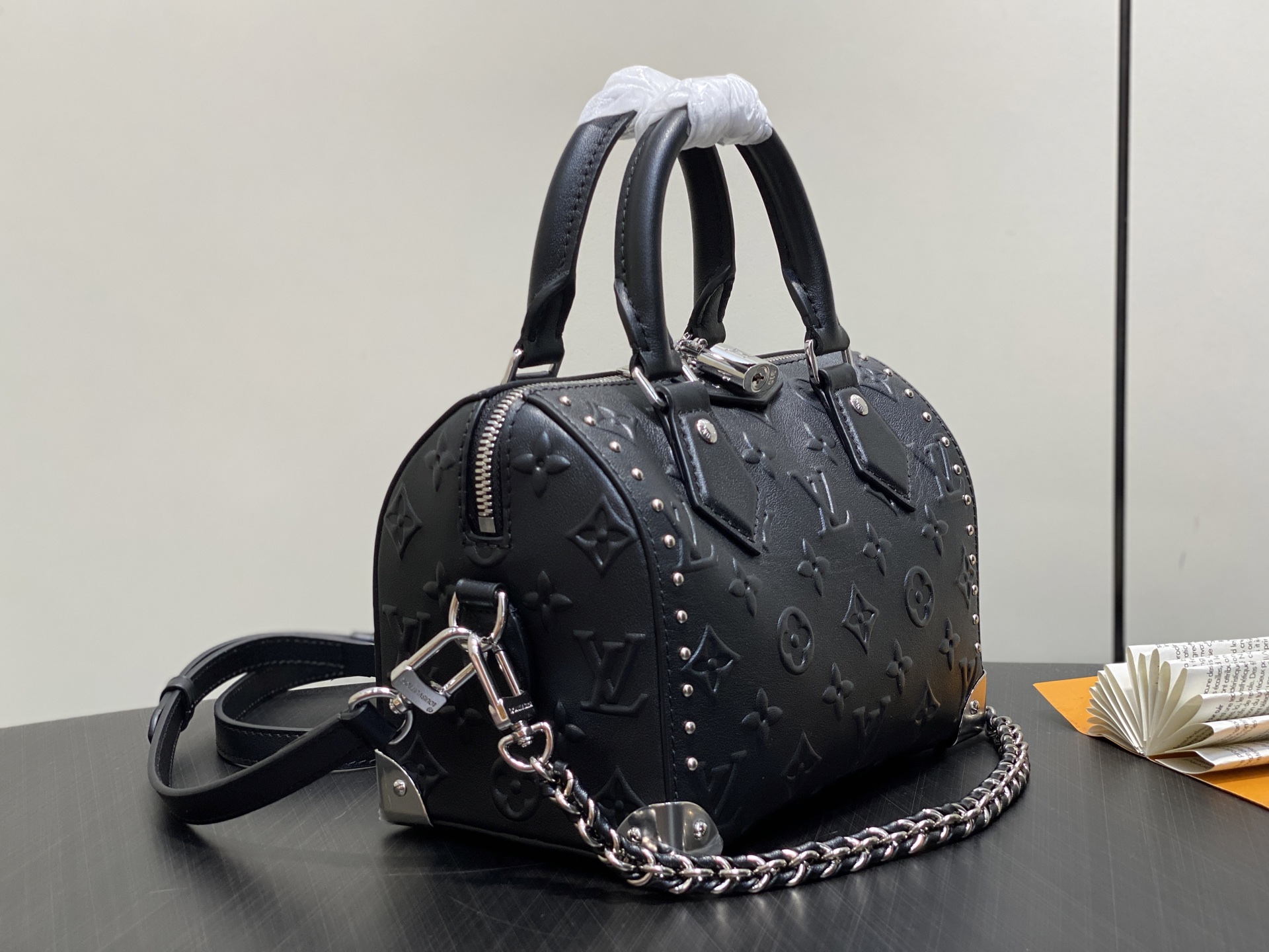 【顶级原单】M14575黑色 全皮speedy枕头包 SPEEDY TRUNK 20 手袋 Monogr