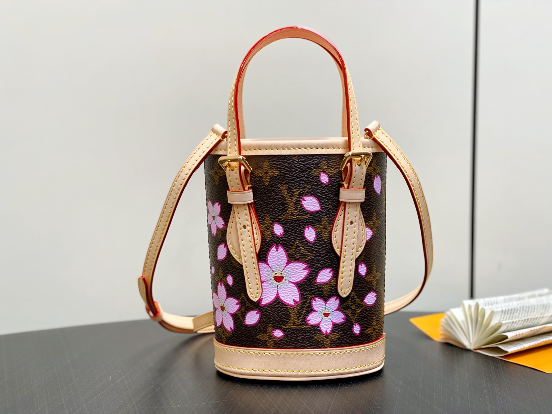 【顶级原单】M13417老花 樱花丝印水桶包 LV XTM NANO BUCKET 手袋 老花/樱花（村