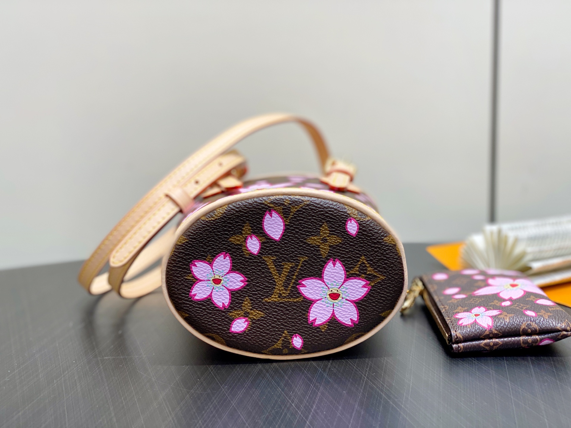 【顶级原单】M13417老花 樱花丝印水桶包 LV XTM NANO BUCKET 手袋 老花/樱花（村