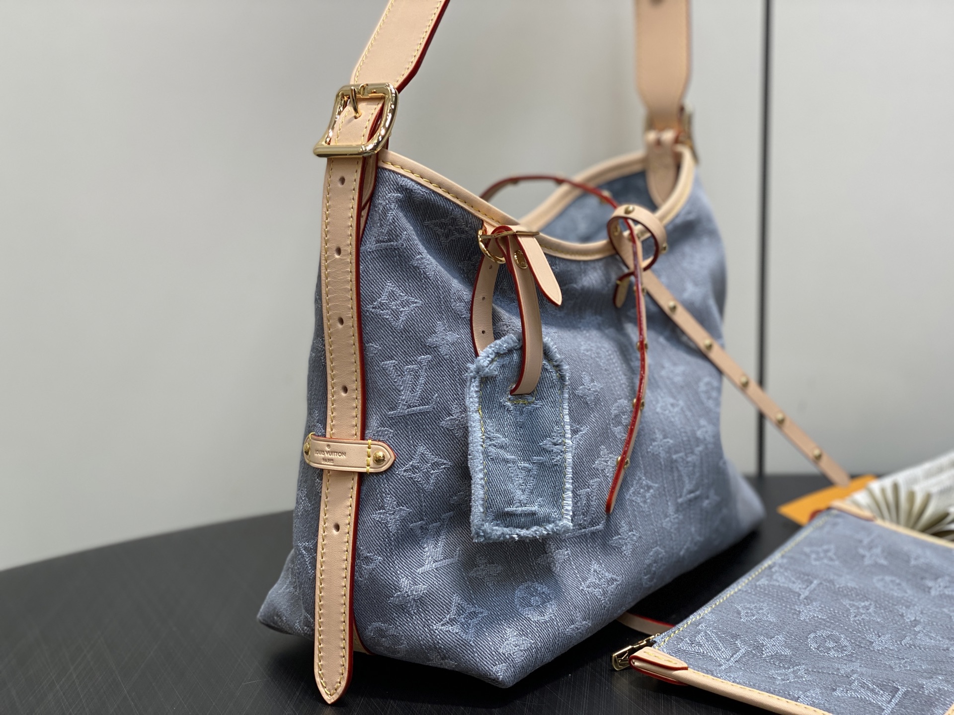 【顶级原单】M13289灰色 牛仔购物袋 CARRYALL 小号手袋 本款 CarryAll Yx中号手