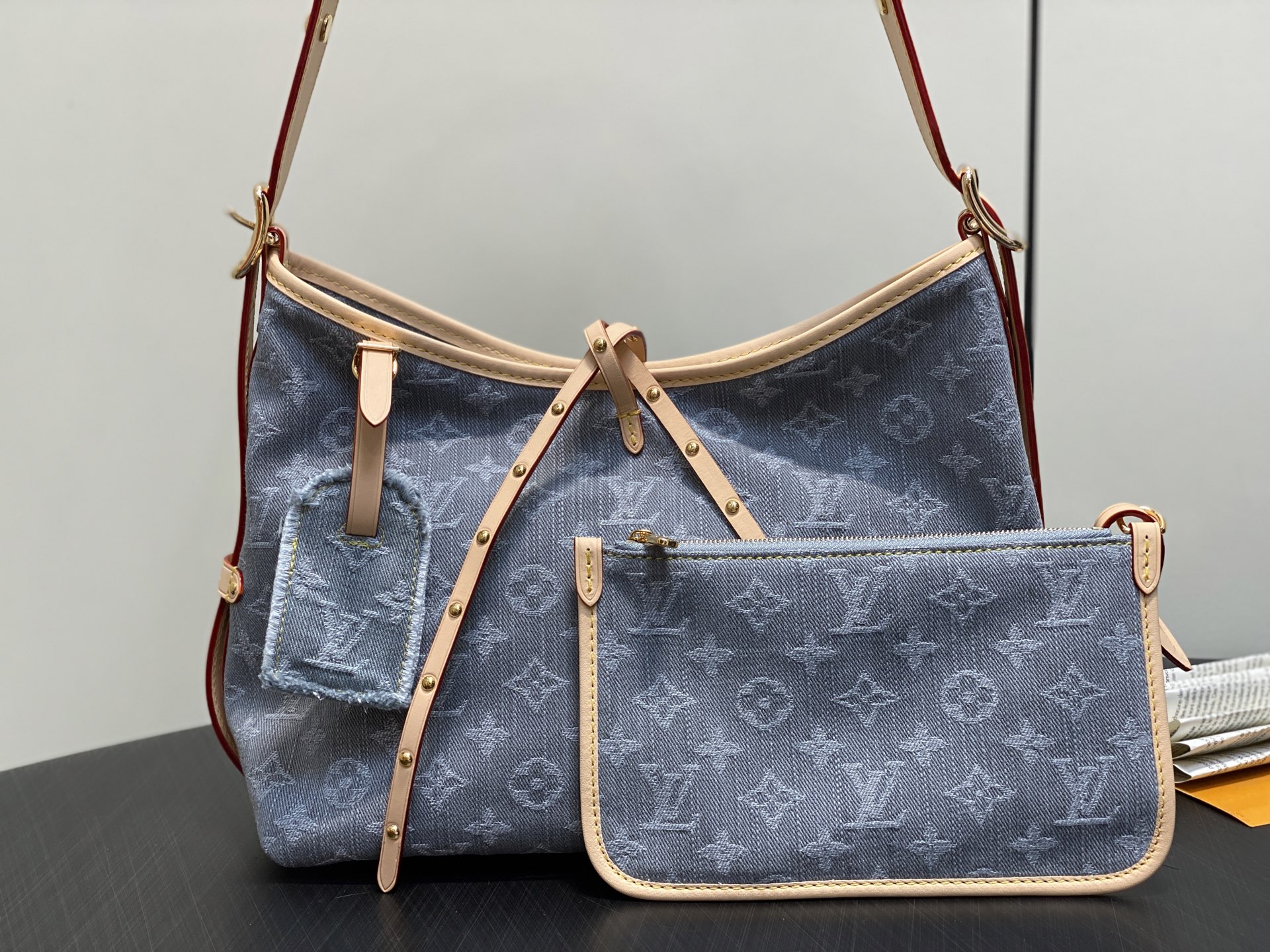 【顶级原单】M13289灰色 牛仔购物袋 CARRYALL 小号手袋 本款 CarryAll Yx中号手