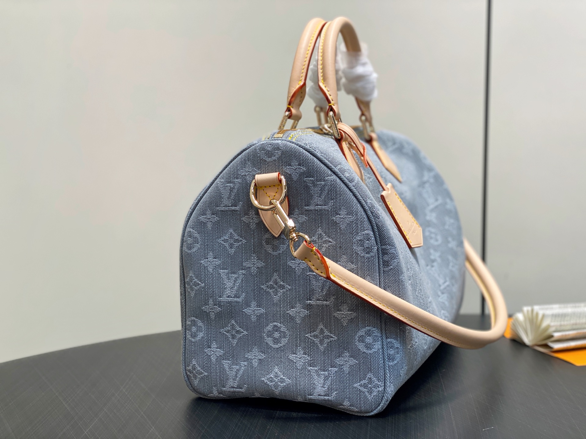 【顶级原单】M13344灰色 牛仔speedy枕头包 SPEEDY SOFT 30 手袋 本款 Spee