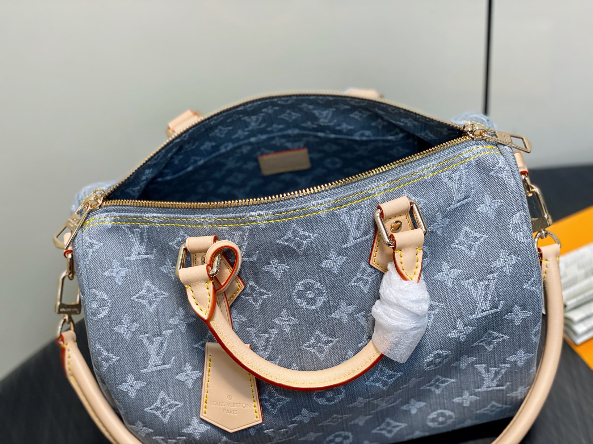 【顶级原单】M13344灰色 牛仔speedy枕头包 SPEEDY SOFT 30 手袋 本款 Spee
