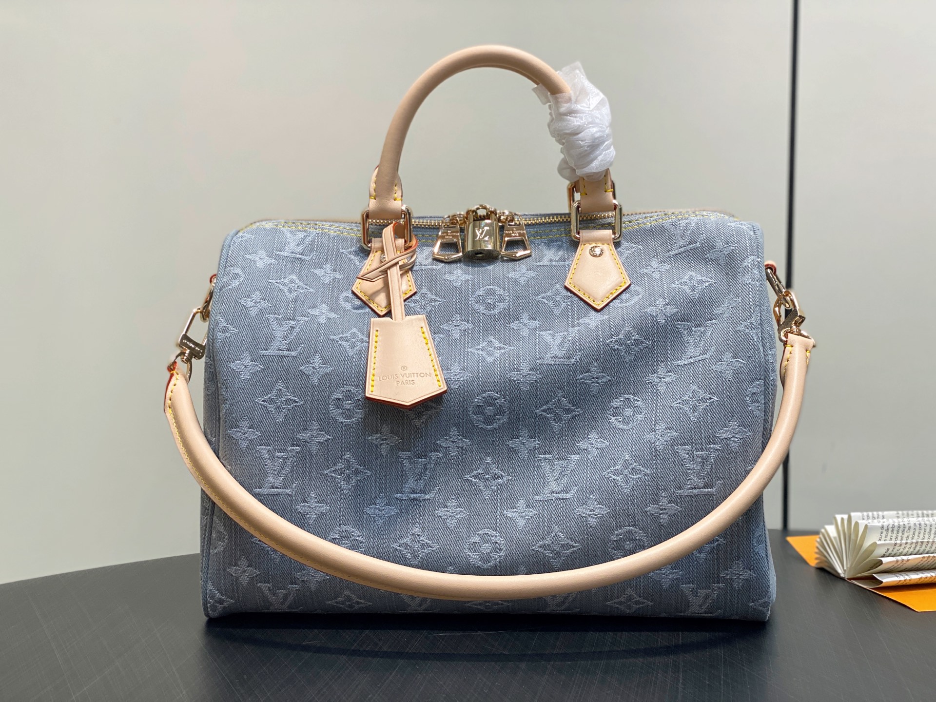【顶级原单】M13344灰色 牛仔speedy枕头包 SPEEDY SOFT 30 手袋 本款 Spee