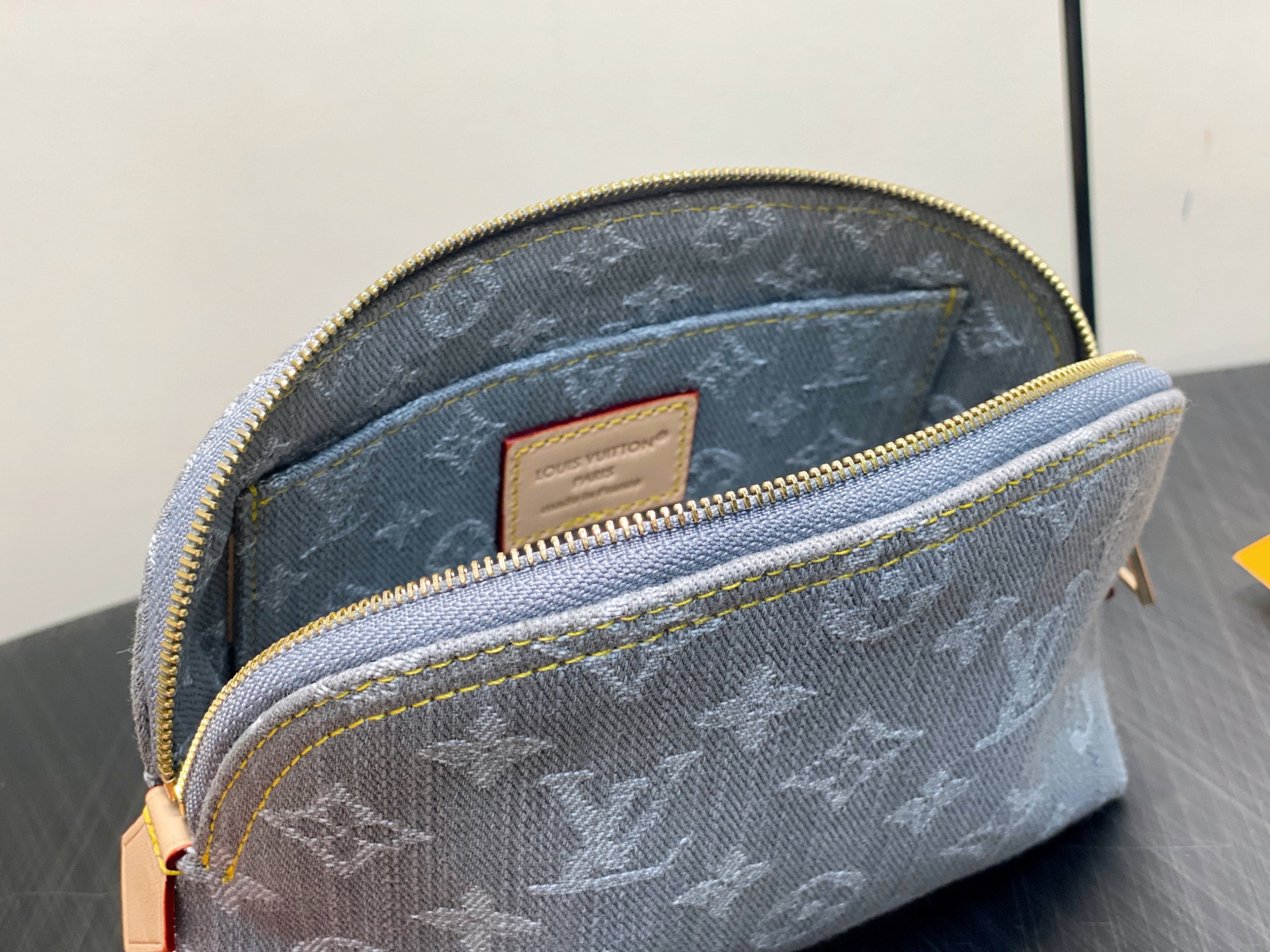【顶级原单】M13751灰色丹宁牛仔 变码芯片版化妆包 POCHETTE COSMÉTIQUE 化妆包 