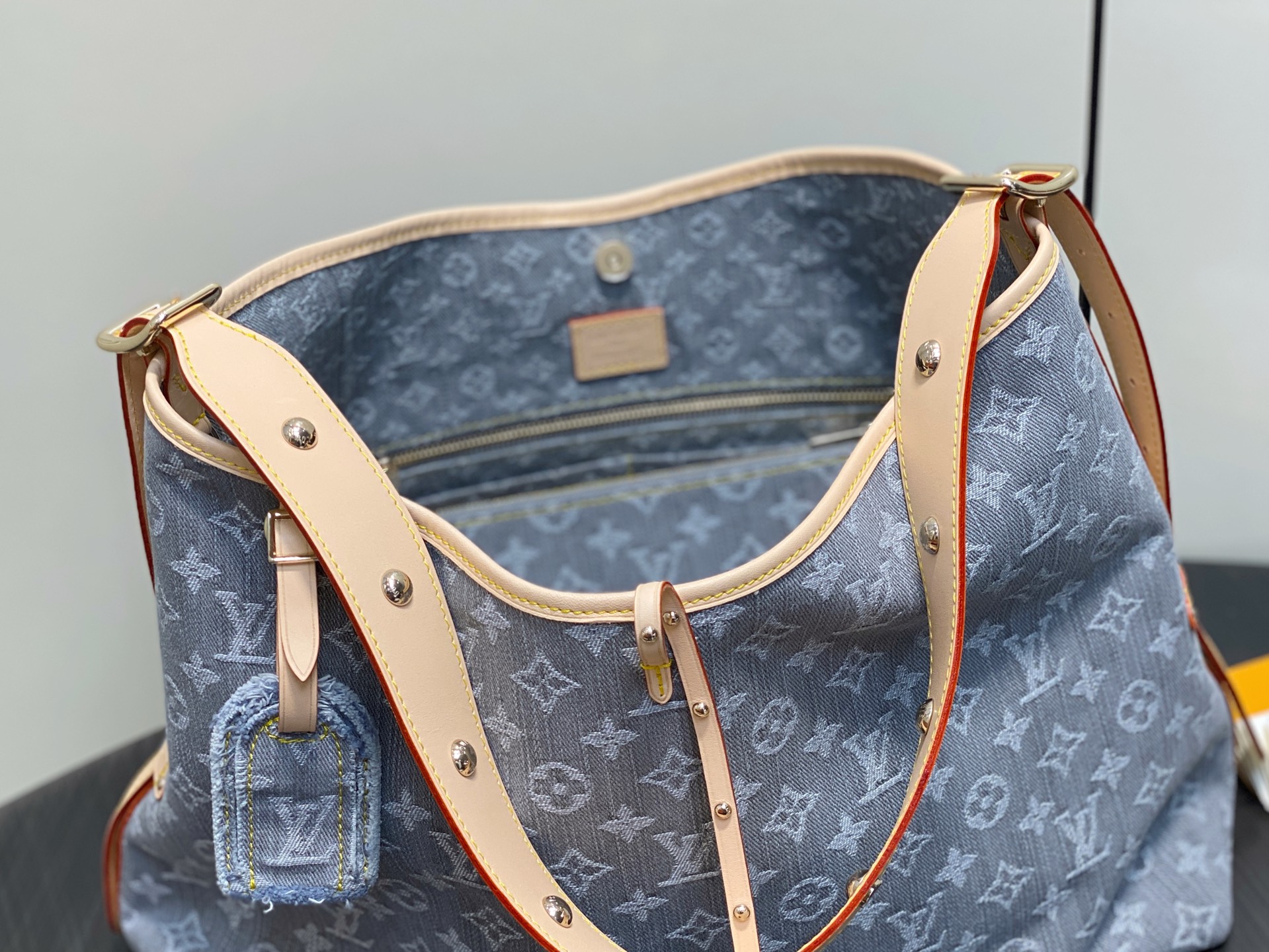 【顶级原单】M13289灰色 牛仔购物袋 CARRYALL 中号手袋 本款 CarryAll Yx中号手