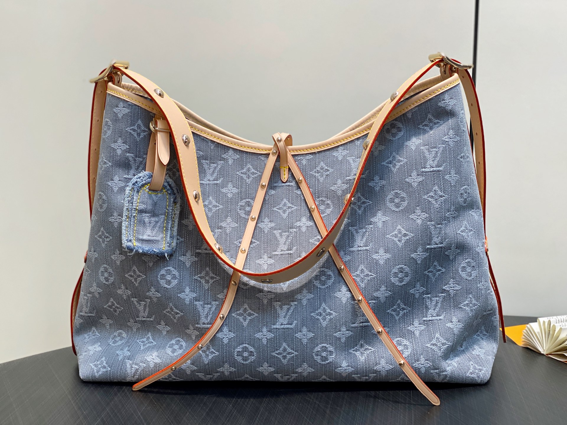 【顶级原单】M13289灰色 牛仔购物袋 CARRYALL 中号手袋 本款 CarryAll Yx中号手