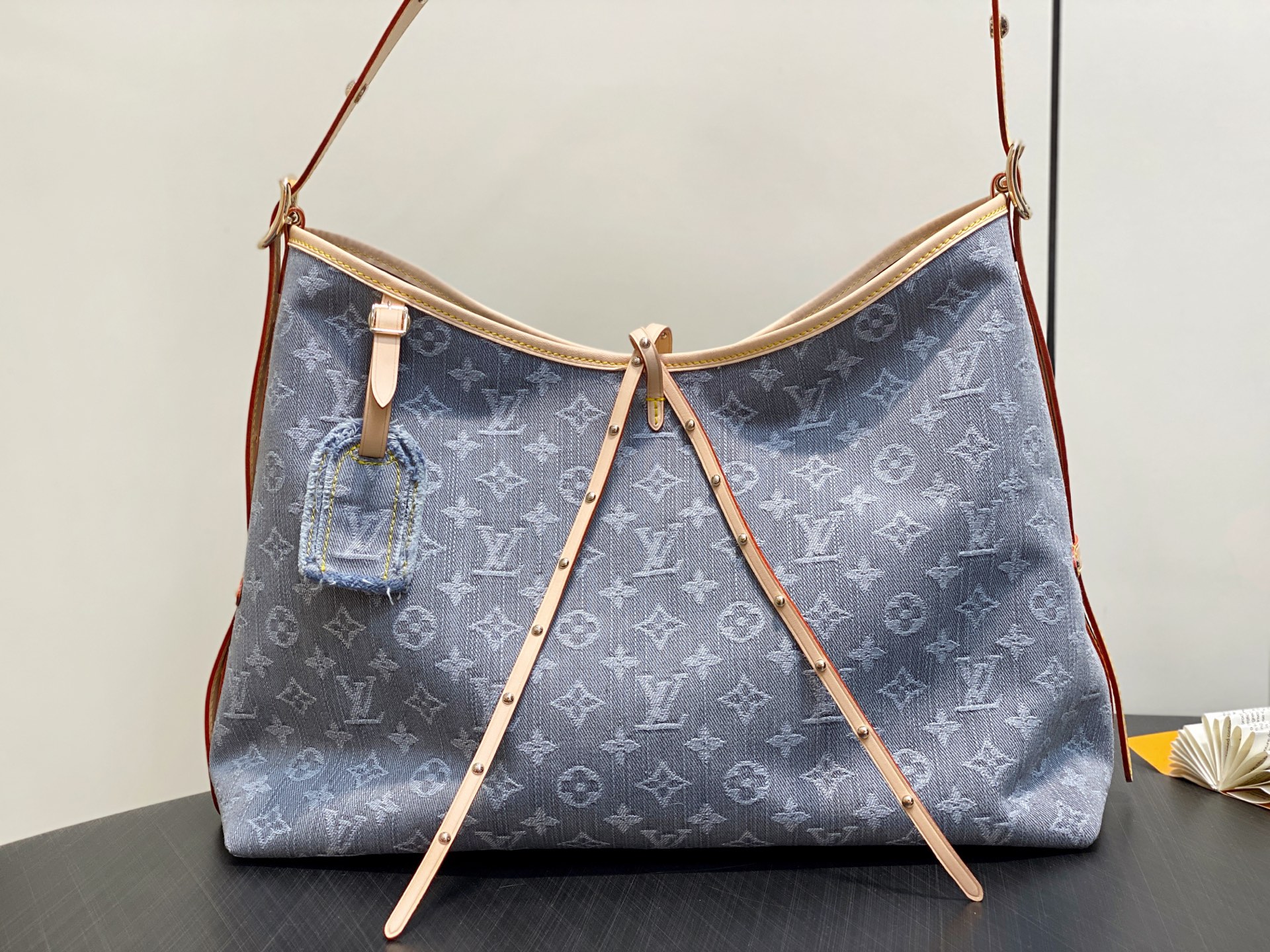 【顶级原单】M13289灰色 牛仔购物袋 CARRYALL 中号手袋 本款 CarryAll Yx中号手