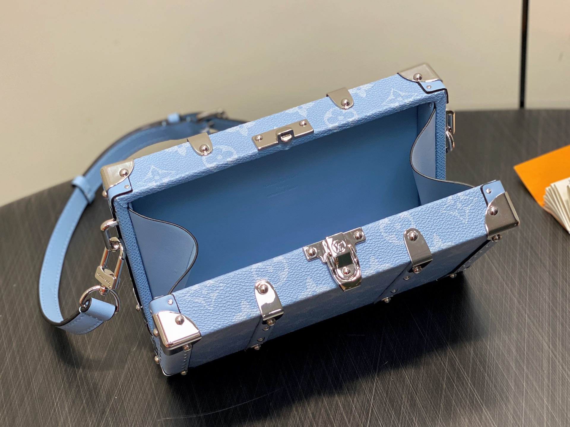 【顶级原单】M13562浅蓝花 盒子包箱子WALLET TRUNK TAIGARAMA 手袋 本款 Wa