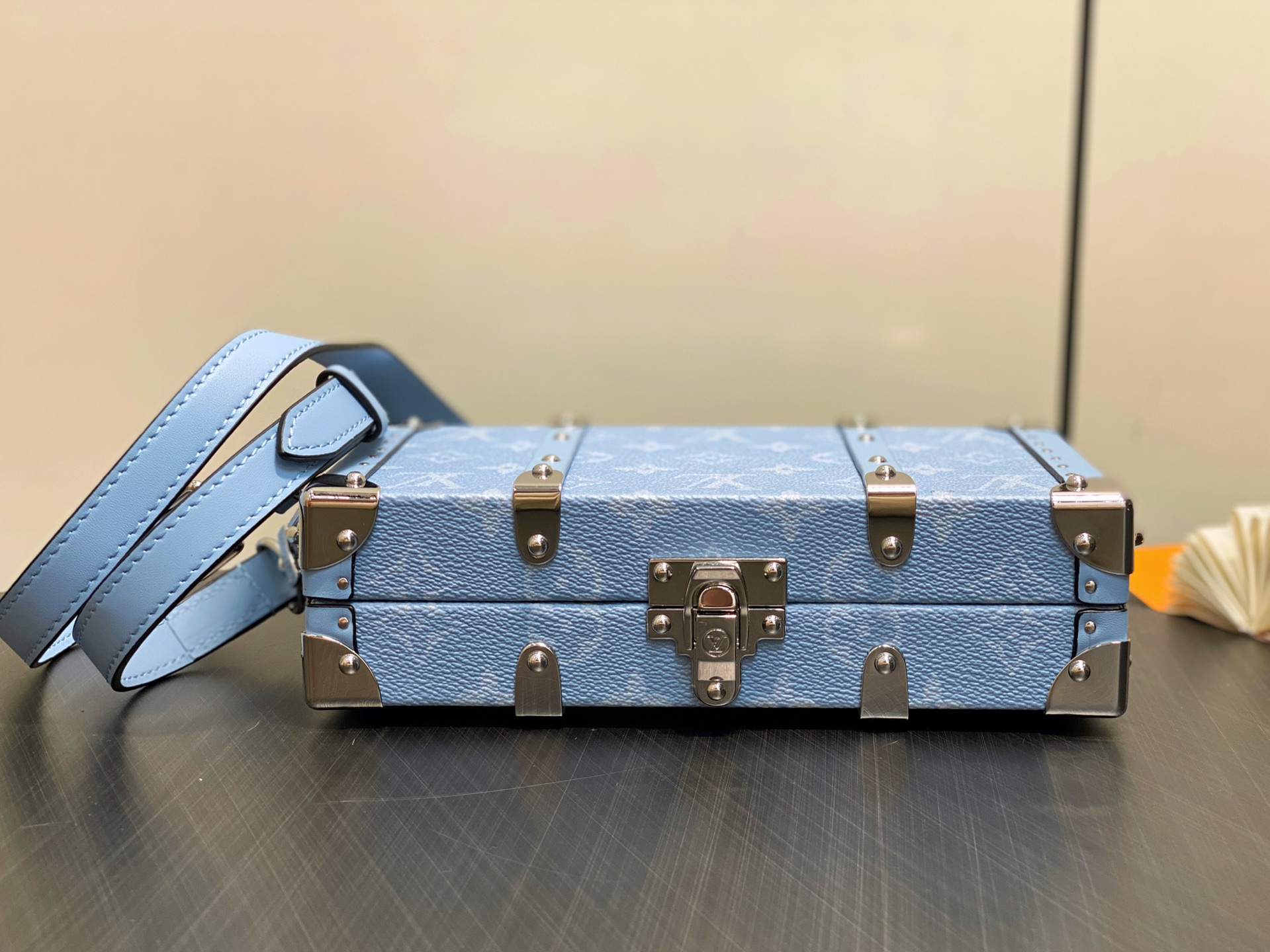 【顶级原单】M13562浅蓝花 盒子包箱子WALLET TRUNK TAIGARAMA 手袋 本款 Wa