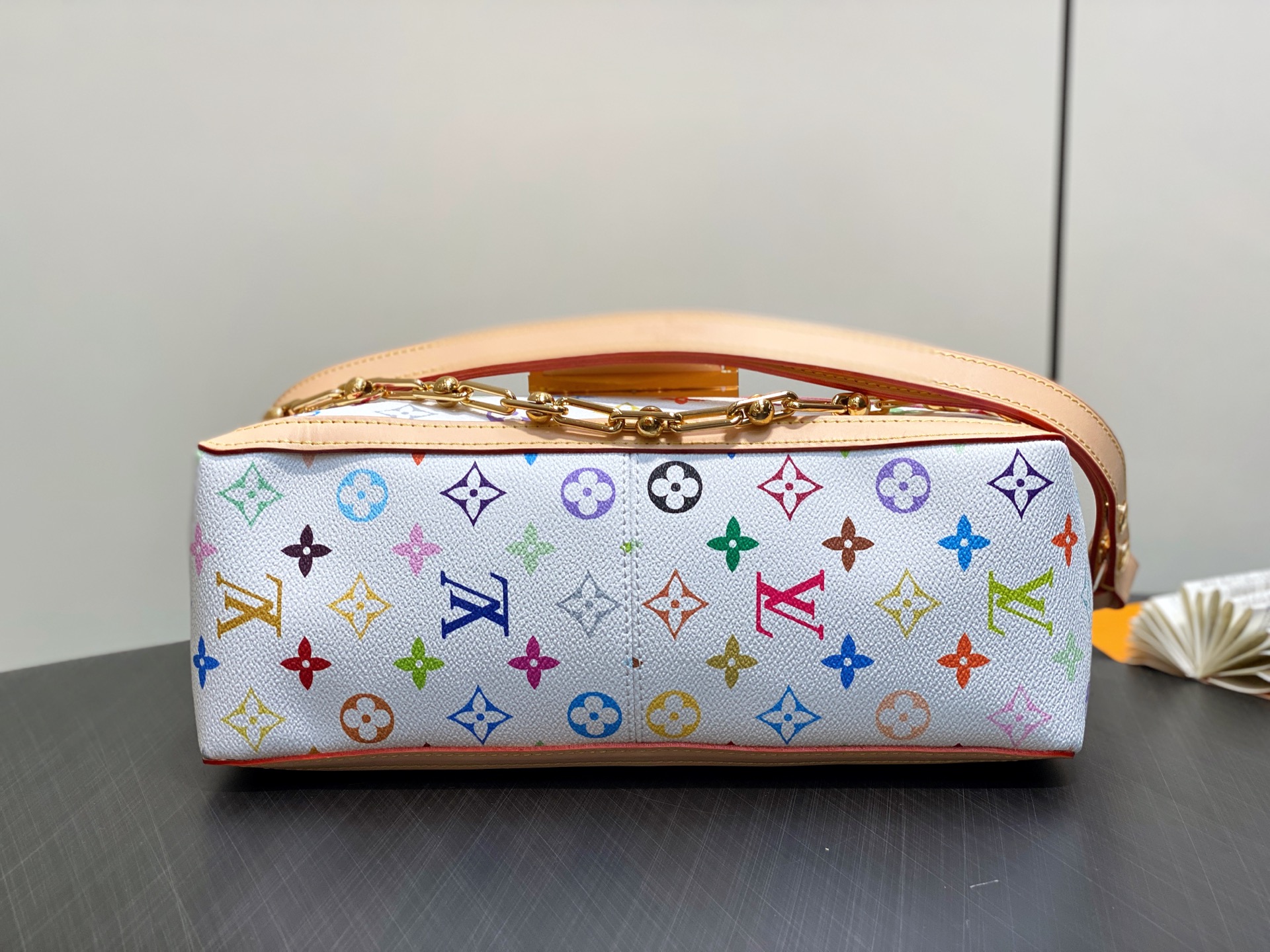 【顶级原单】M13255白彩 链条包大号达芙妮 LV X TM DAUPHINE SOFT 手袋 （村上