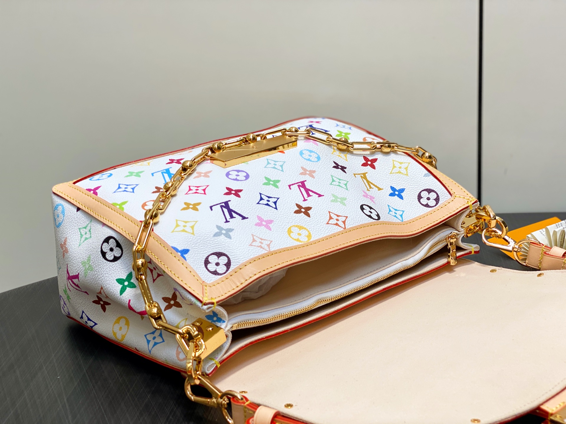 【顶级原单】M13255白彩 链条包大号达芙妮 LV X TM DAUPHINE SOFT 手袋 （村上