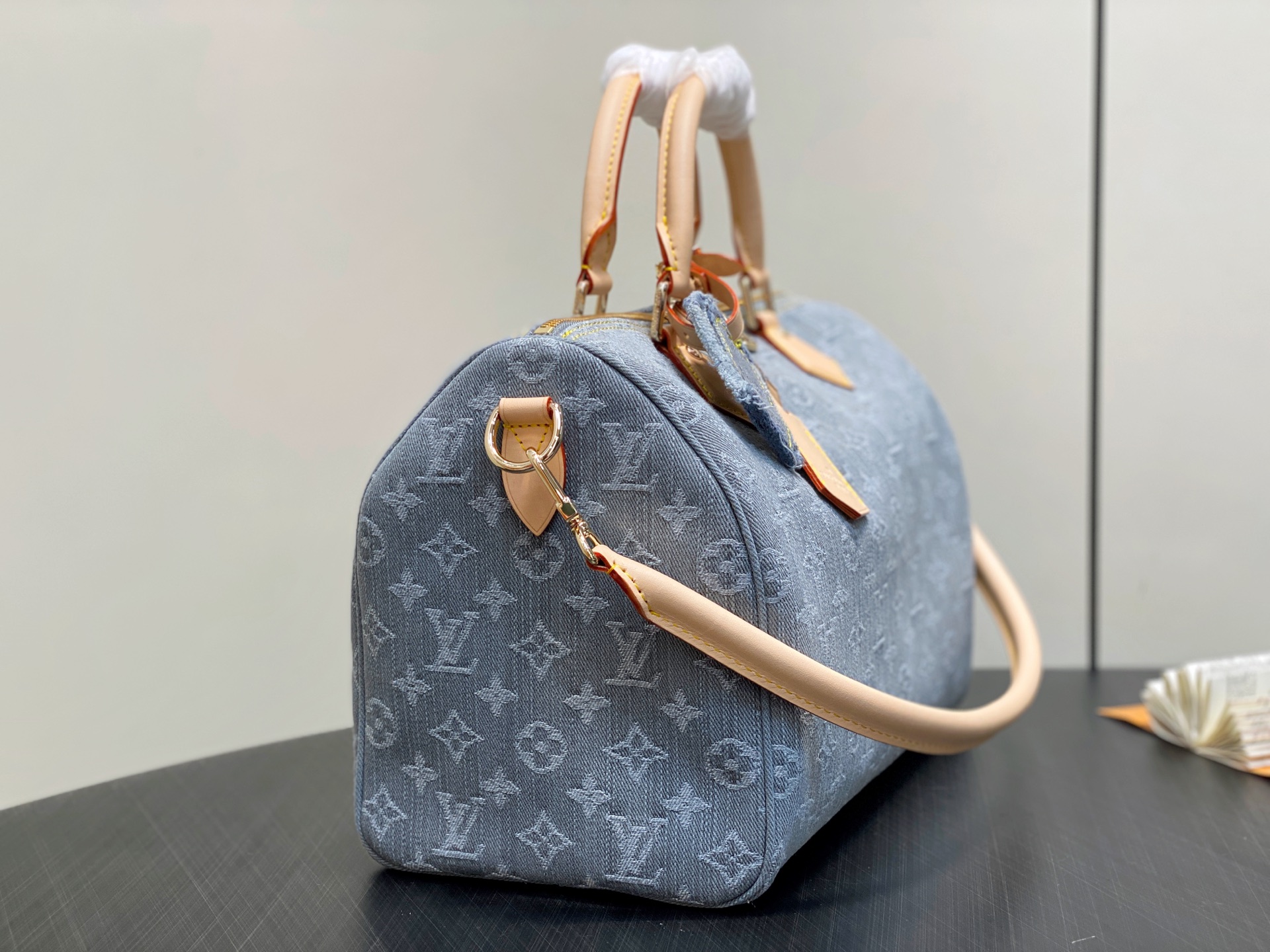 【顶级原单】M13344灰色 牛仔speedy枕头包 SPEEDY SOFT 30 手袋 本款 Spee