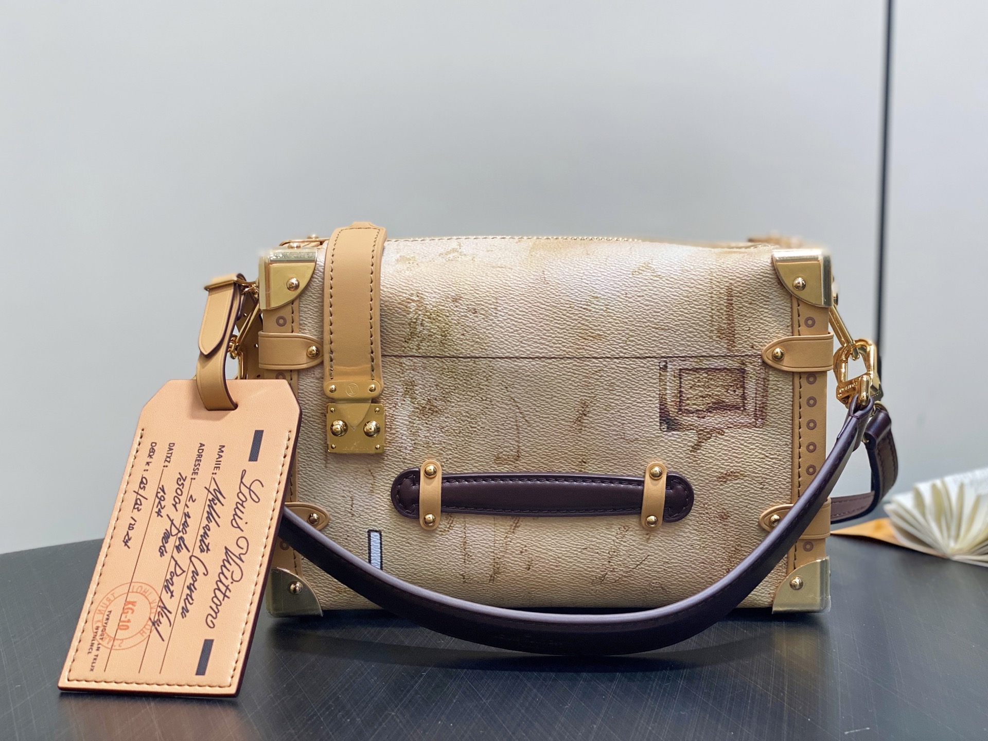 【顶级原单】M12480印花 谷爱凌款软盒子 SIDE TRUNK 中号手袋 2024 秋冬时装秀采用摩