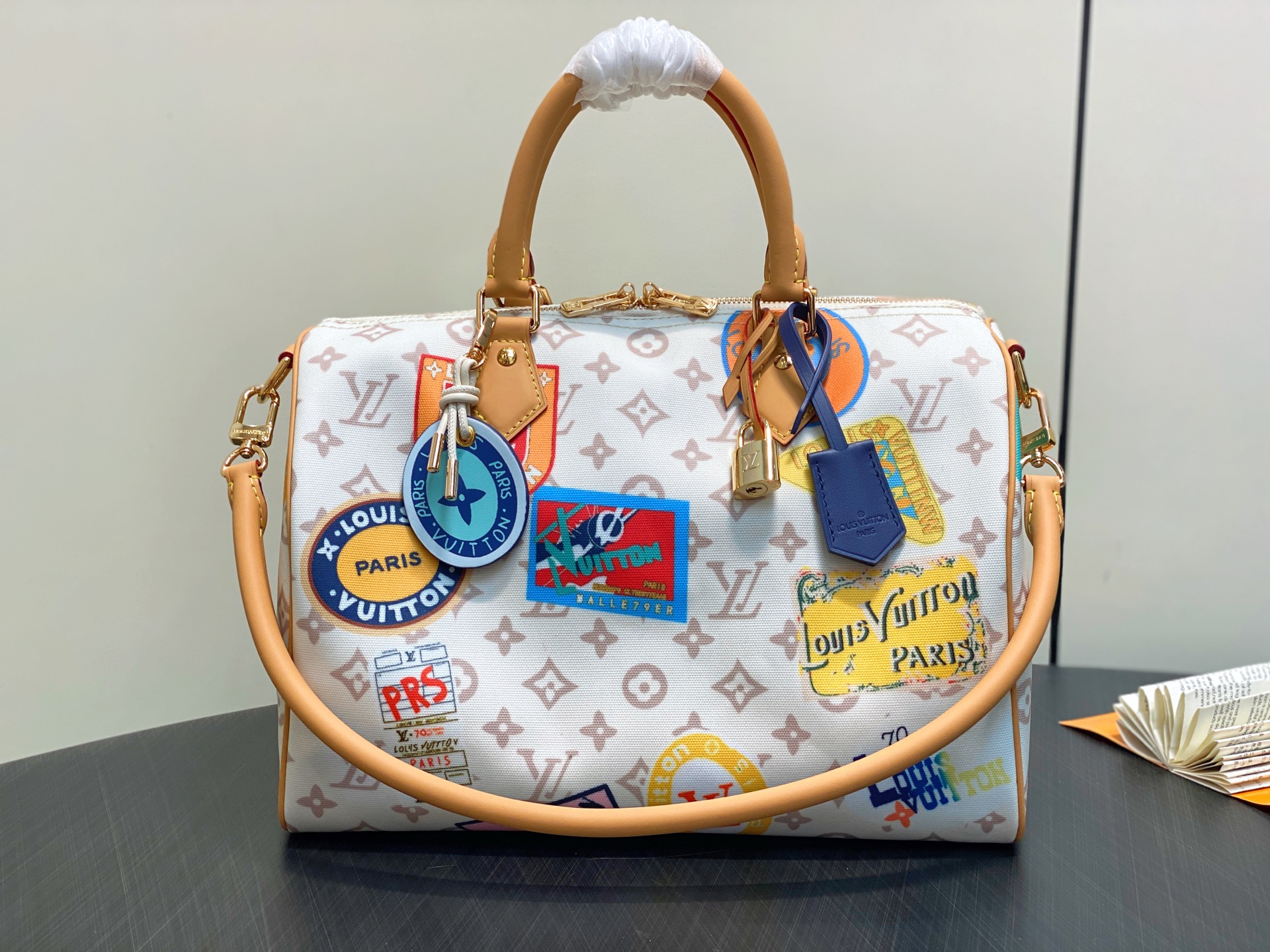 【顶级原单】M14587白色徽章 枕头包speedy Speedy Soft 30手袋 本款 Speed