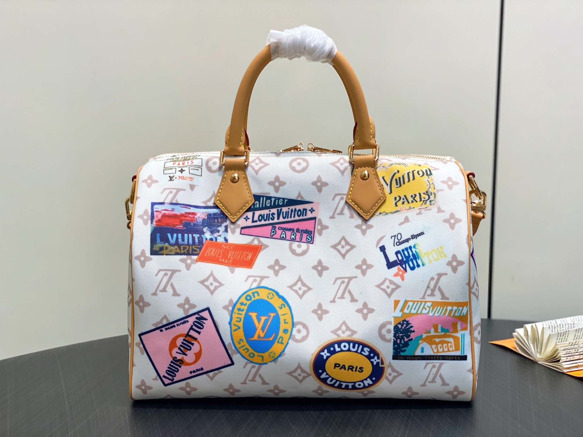 【顶级原单】M14587白色徽章 枕头包speedy Speedy Soft 30手袋 本款 Speed