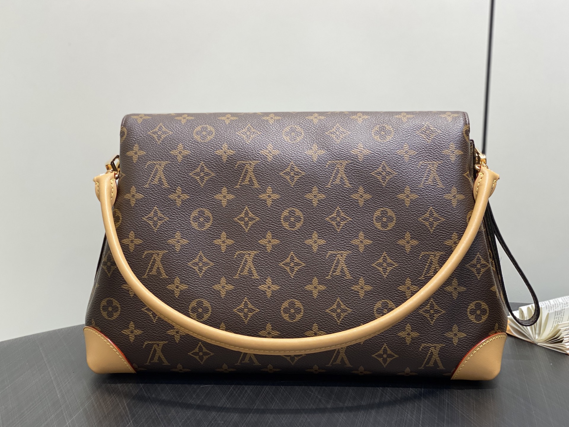 【顶级原单】M14473老花 锁头包大包 HIDE AWAY 中号手袋 Monogram jH涂层帆布牛