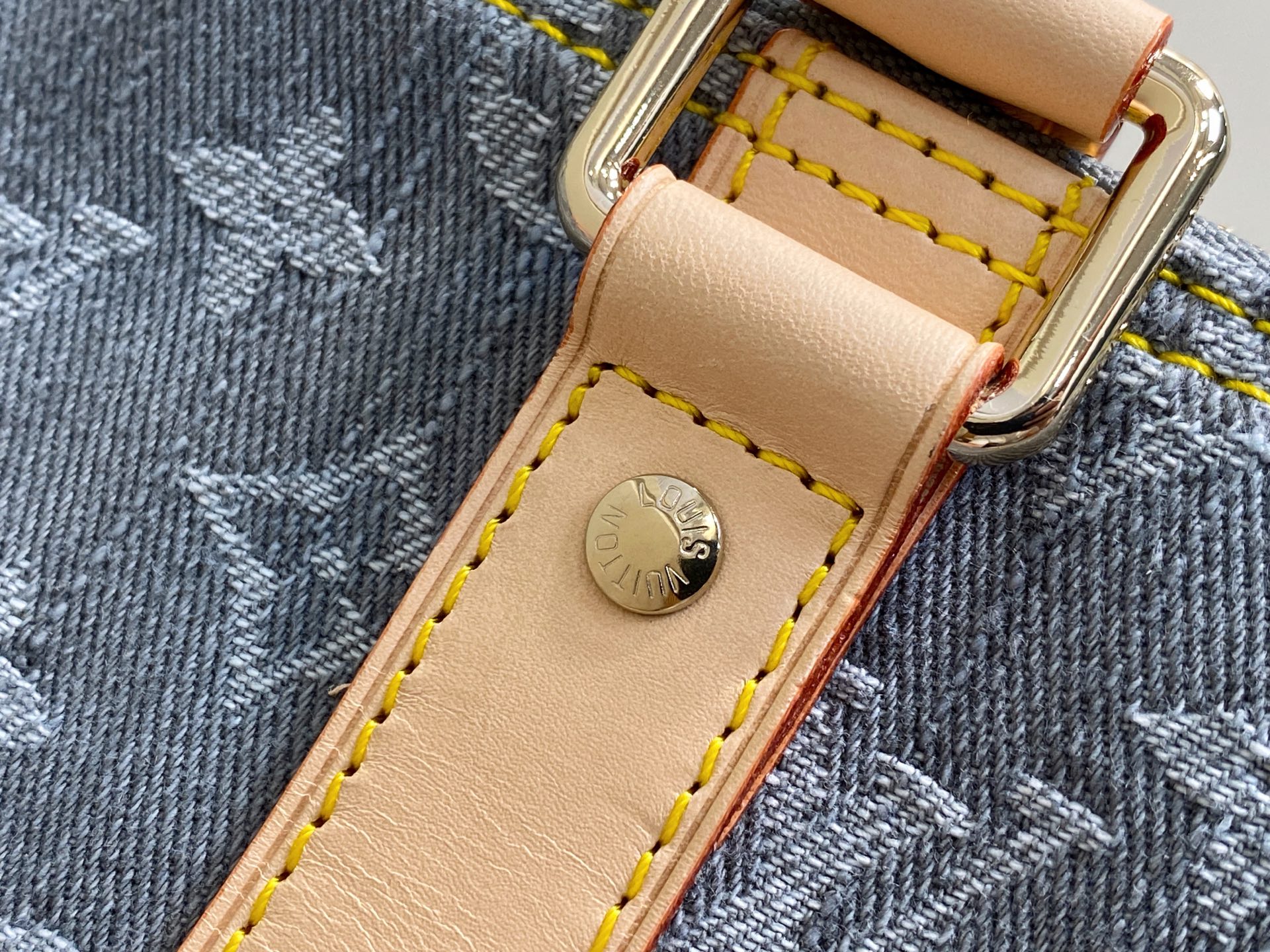 【顶级原单】M13748灰色 丹宁牛仔旅行袋 Keepall 45 旅行袋 这款精致的Keepall 4