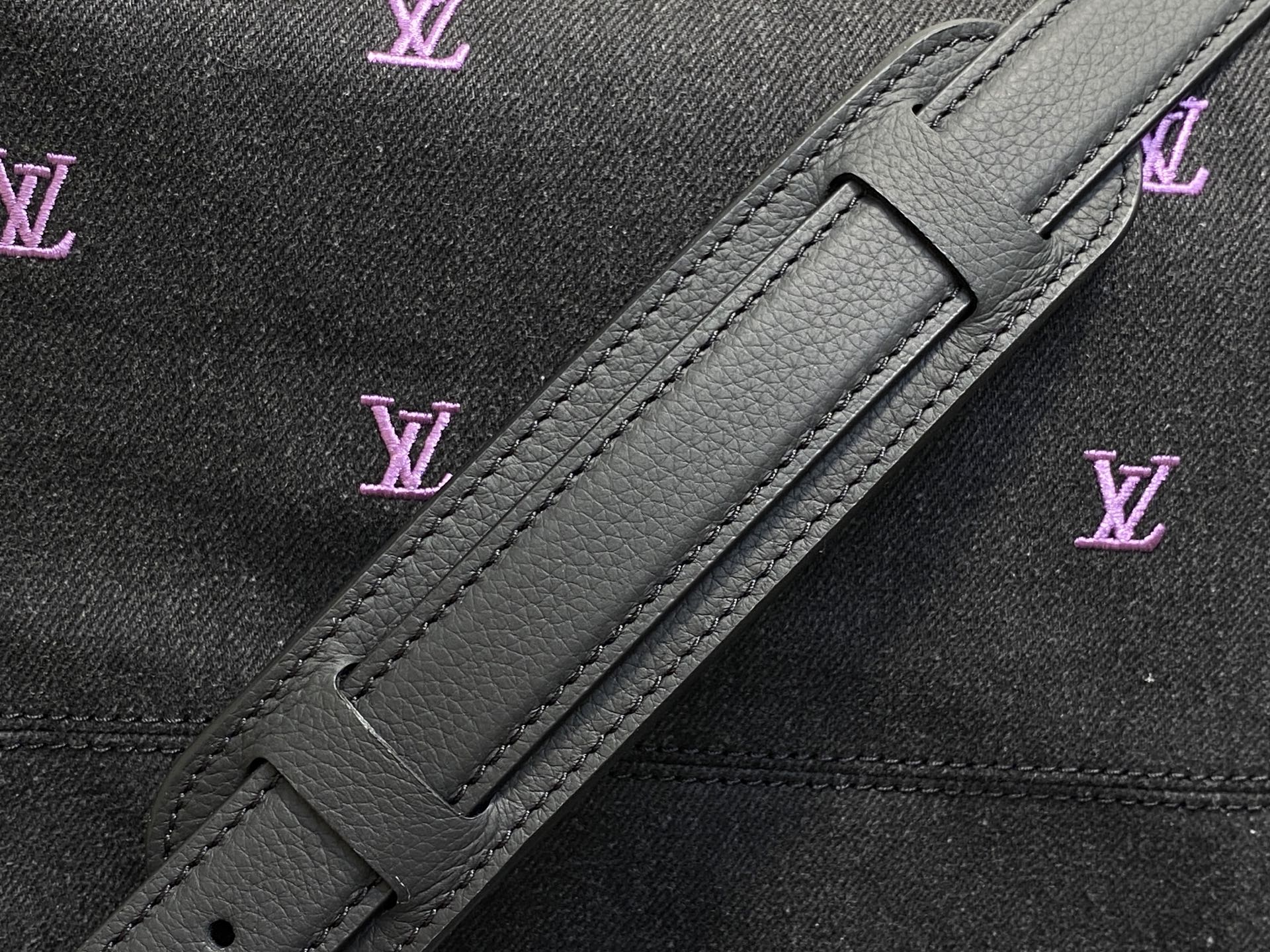 Louis Vuitton Speedy 40 Bandouliere Black Denim Multicolor Monogram 40cm travel