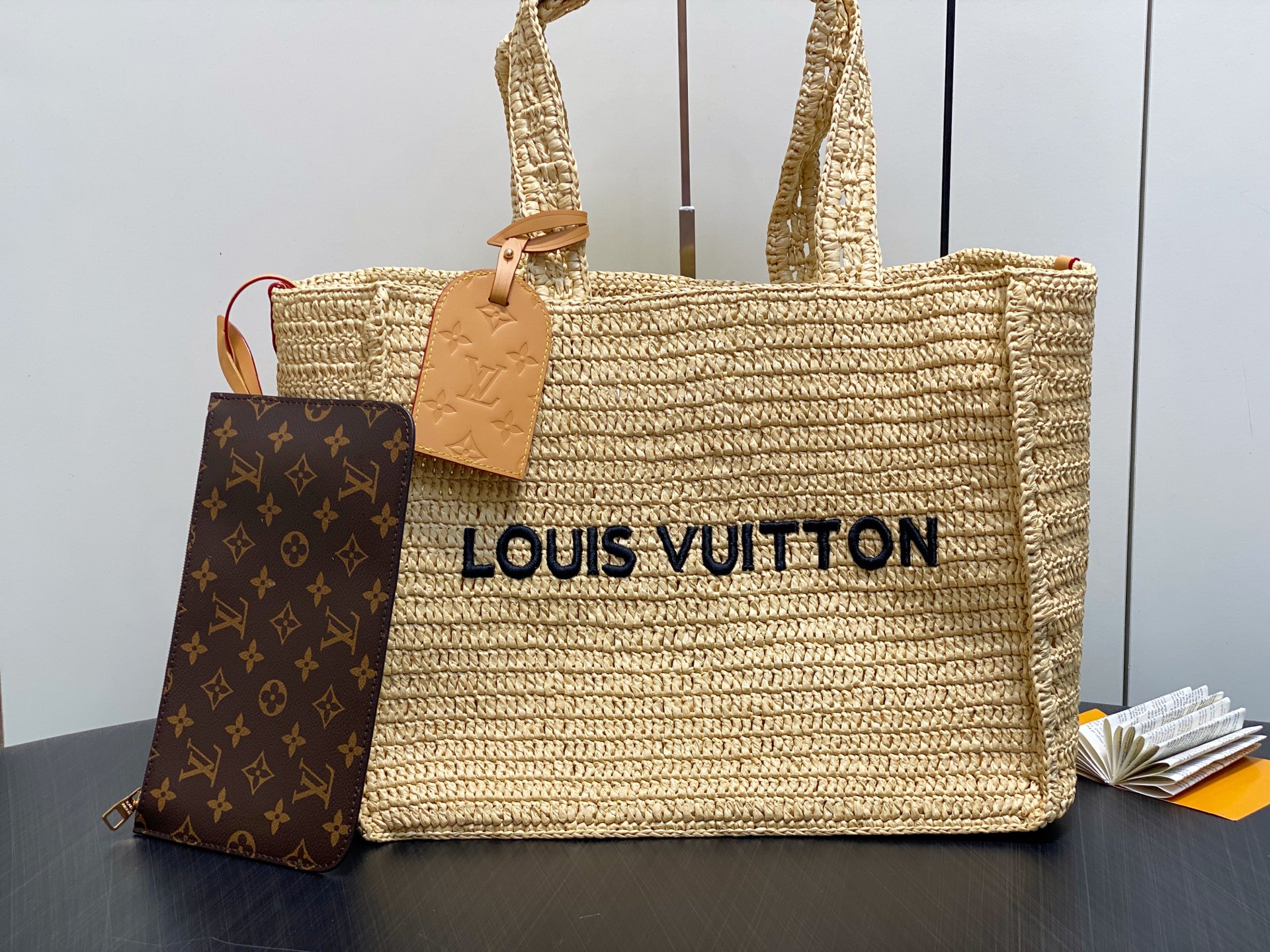 Louis Vuitton Shopper Tote Bag - Raffia, Medium, Summer Collection 3 i1748103943001 9635 0 1