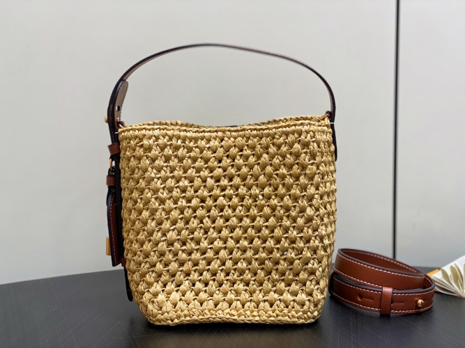 All In BB Raffia Bucket Bag,Handbag 18 x 12 x 16 cm, Summer Style 1 All In BB Raffia Bucket Bag,Handbag 18 x 12 x 16 cm, Summer Style