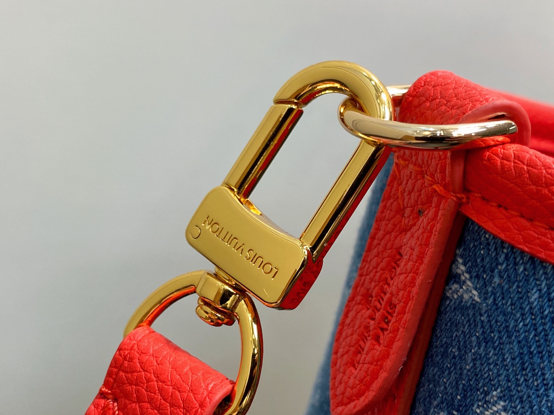 【顶级原单】M14997樱桃红 丹宁牛仔樱桃双面购物袋 本款Neverfull linside Out