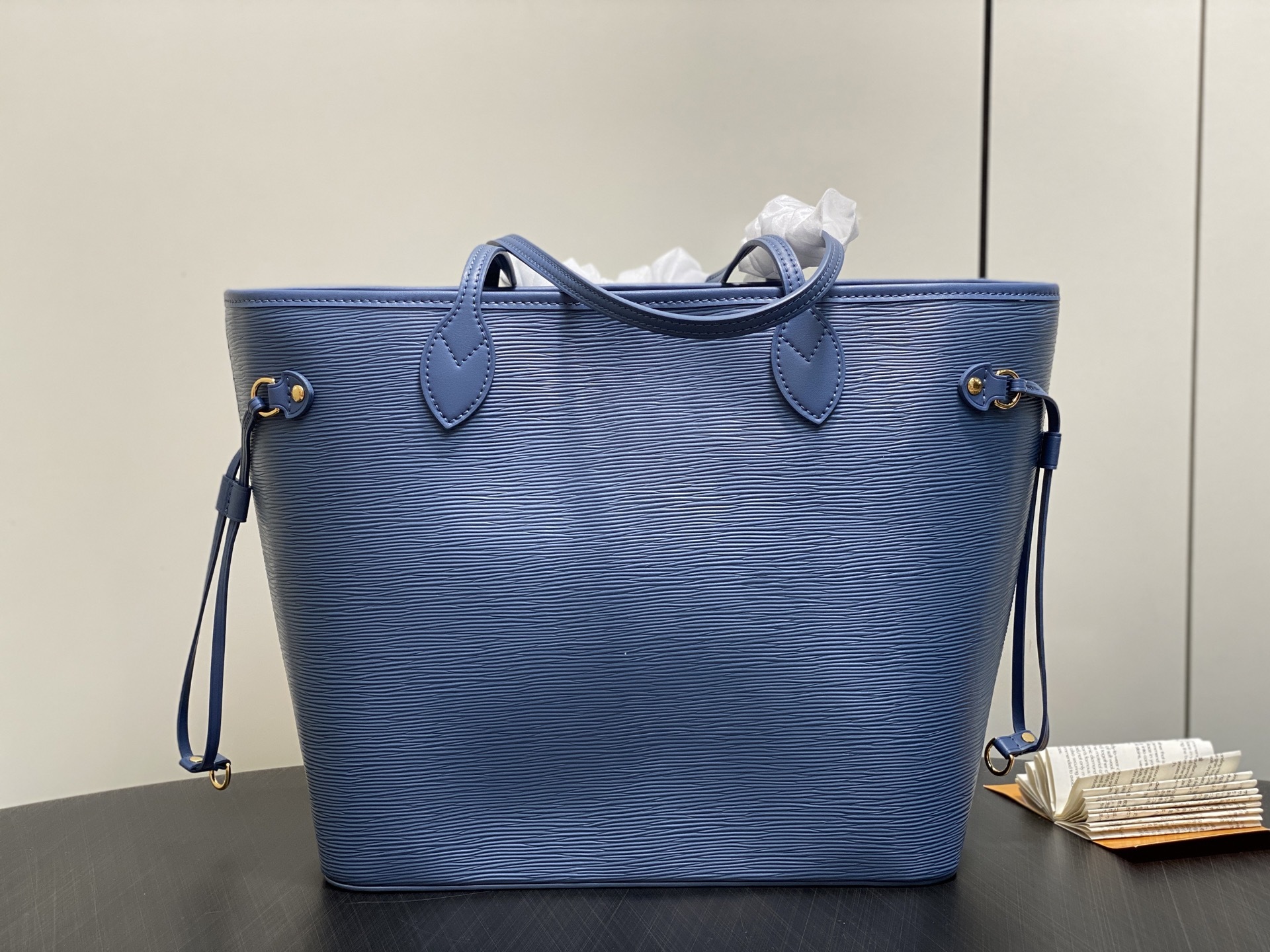 【顶级原单】M14856灰蓝色 水波纹购物袋 NEW Neverfull MM 手袋 Neverfull