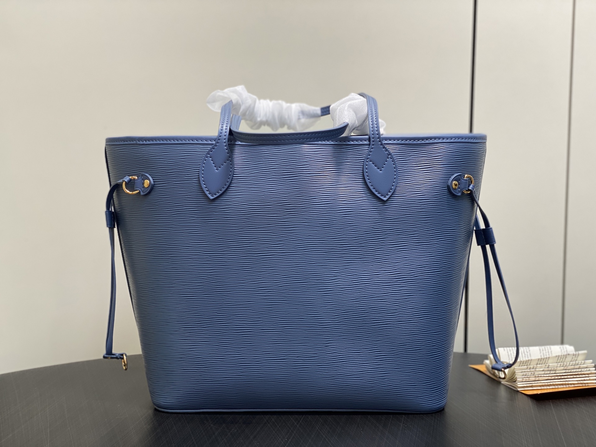 【顶级原单】M14856灰蓝色 水波纹购物袋 NEW Neverfull MM 手袋 Neverfull